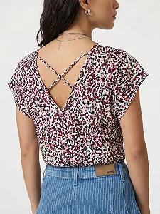 Женская блуза MAVI V-Neck Blouse в нежном исполнении Lychee Printed - M synthetic.ua - Фото 1