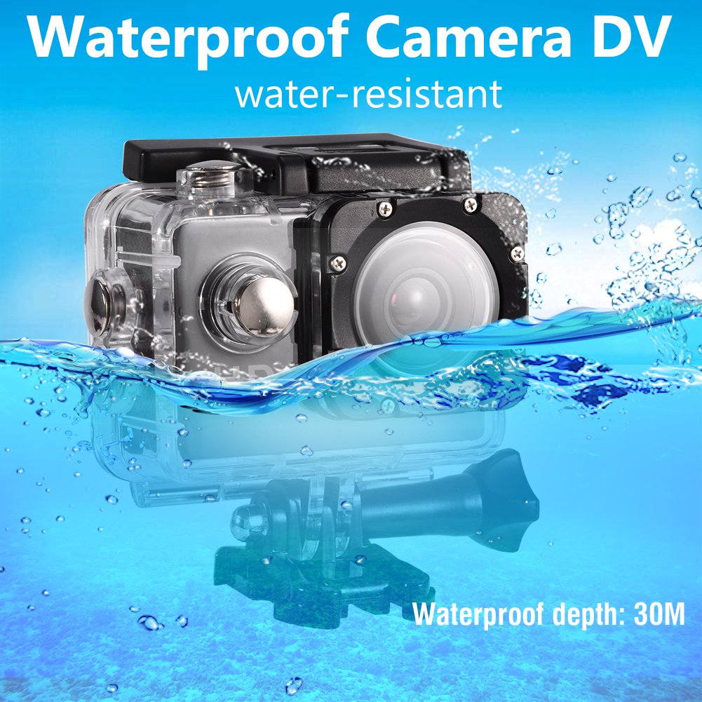 Екшн-камера Mini DV Sports Camera Action 4K Waterproof 30 м Outdoor Sports Video DV 1080P Full HD LCD Mini Mounting Accessories Kits Синій, фото №2