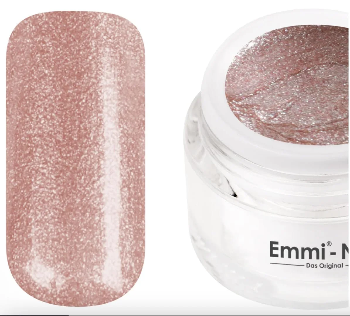 Гель-лак Emmi Nail Glitter Pink Цвет Pretty Peach, 5 мл, фото №1