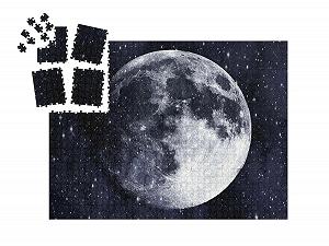 Пазл-адвент-календарь puzzleYOU Космическая вселенная "Суперлуние в галактике, звезды" 1000 элементов synthetic.ua - Фото 1