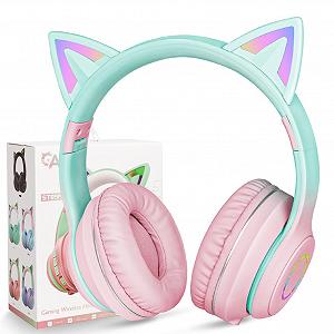 Наушники AXFEE Детские Bluetooth С кошачьими ушками - Фото 1