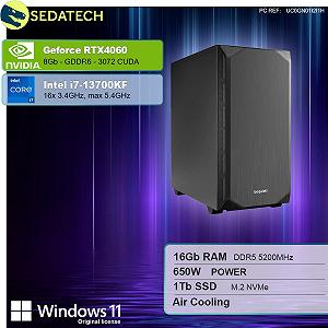 Комп'ютер Sedatech Silent Gaming Intel i7-13700KF RTX4060 16GB DDR5 1TB SSD M.2 synthetic.ua - Фото 1