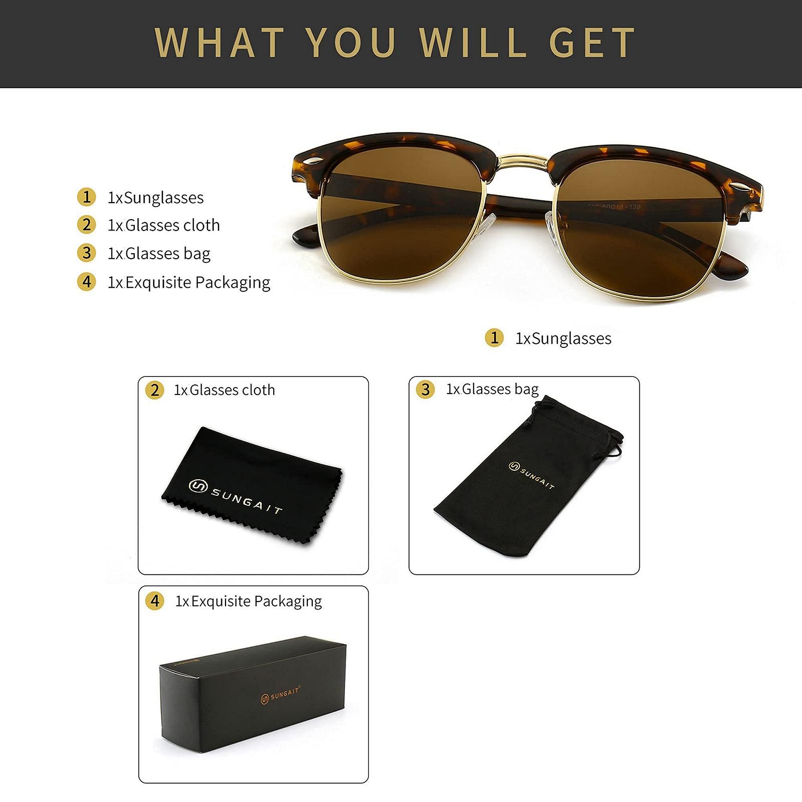 Сонцезахисні окуляри Круглі Напів-Оправлені Поляризовані SUNGAIT SGT016, фото №6