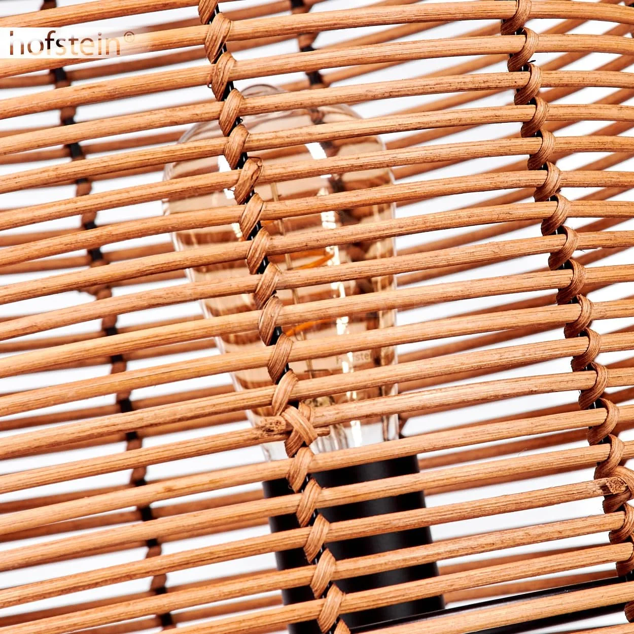 Настільна лампа Mulstrand Metal/Rattan Boho 2 x E27 Black/Natural, фото №7