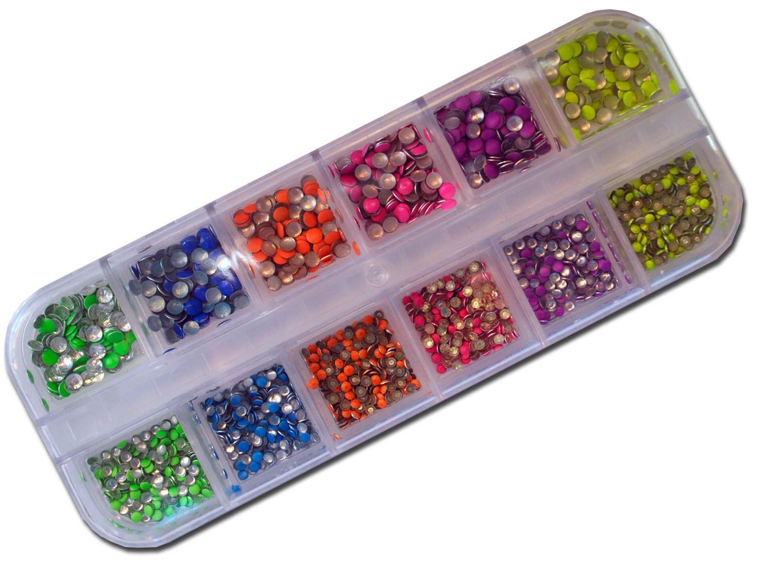 Ґудзики/крапки RM Beautynails Neon 1800 штук для дизайну та нарощування нігтів, фото №1