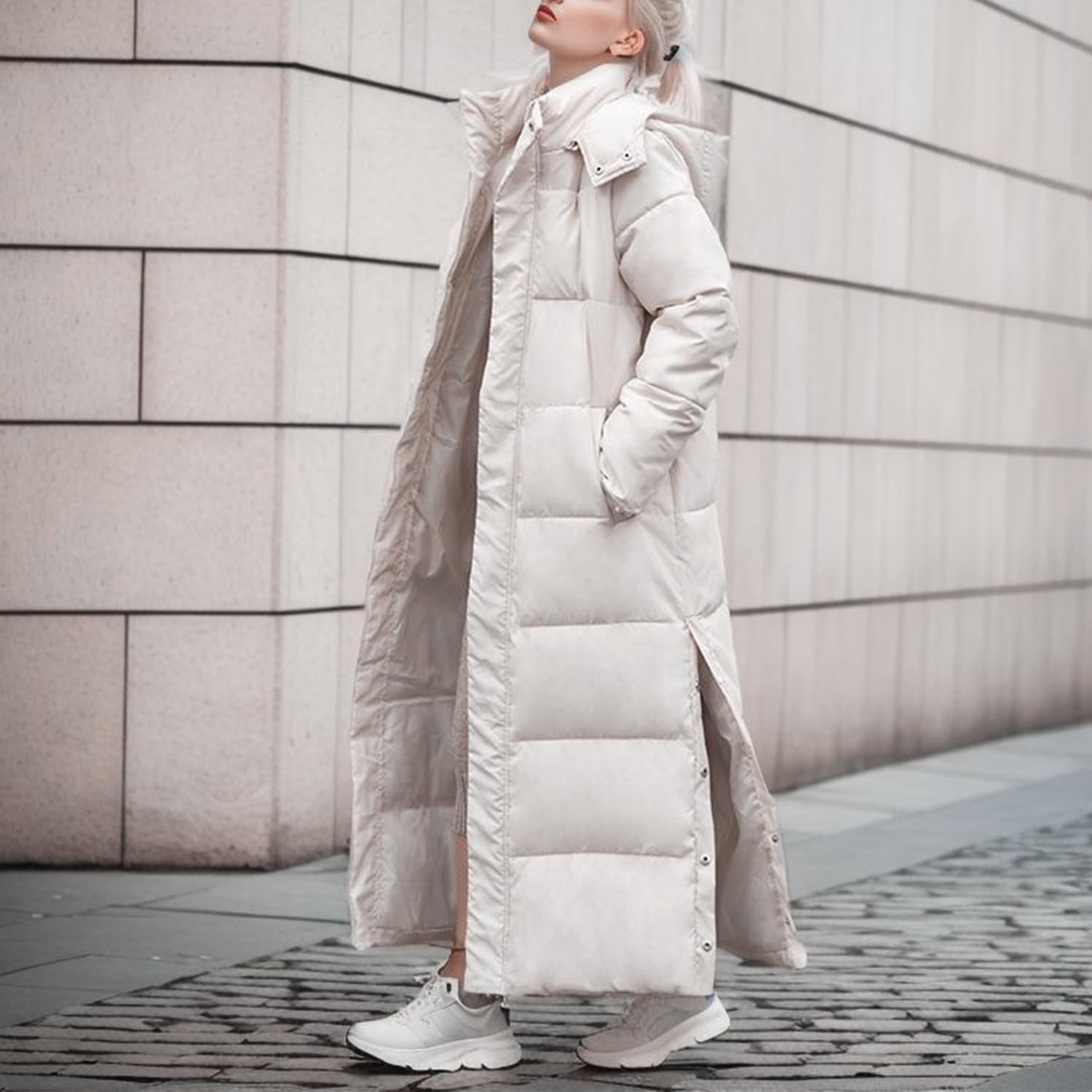 Пальто Petalum Зимнее Длинное Стеганое С капюшоном Хлопковое, фото №4