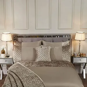 Комплект постільної білизни Emma Barclay Glamour Mink, поліестер, кремовий двоспальний - Фото 1