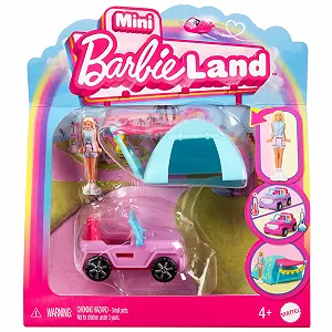 Наборы игрушечных автомобилей и кукол Barbie Mini BarbieLand с изменением цвета HYF43 - Фото 1