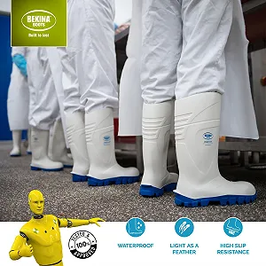 Сапоги Robust Защитные Стальной подносок Нескользящие Белые EU 47 synthetic.ua - Фото 1