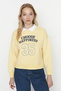 Женский Свитшот TRENDYOL Классический Воротник Поло synthetic.ua - Фото 1