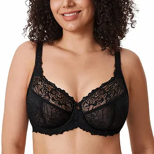 Бюстгальтер-мінімайзер DELIMIRA Large Sizes Full Cups з мереживом - Фото 1