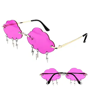 Сонцезахисні окуляри Cloud FERCAISH, без оправи, вінтажніалів, 1 шт. - Фото 1