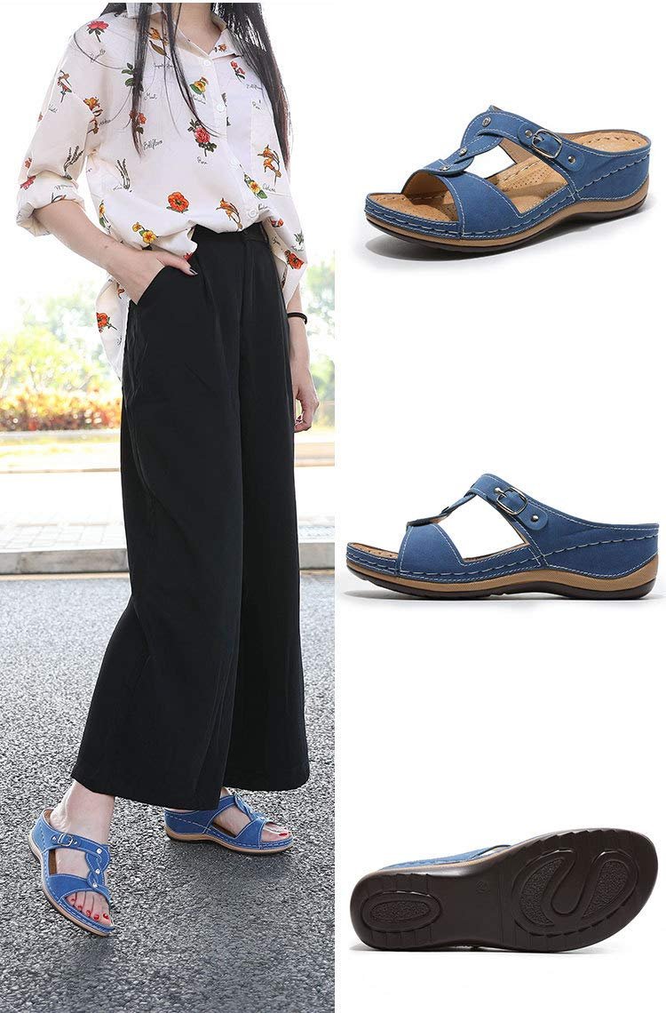 Женские Шлепанцы CrEev Плоские Открытый Носок, фото №5