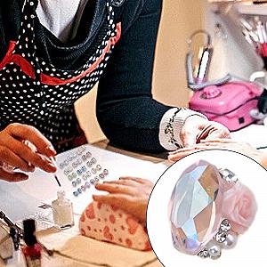 Стрази Квіткові Прямокутні Різнокольорові 4 шт synthetic.ua - Фото 1