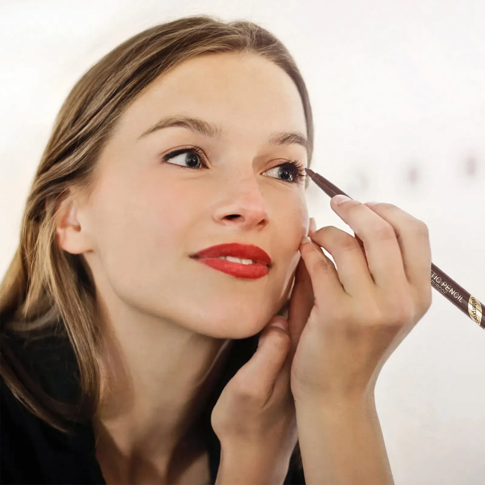 Подводка жидкая Minkissy, набор Подводка для бороды мужской, Подводка для заполнения, пудра для бровей мужская, матовая, фото №5