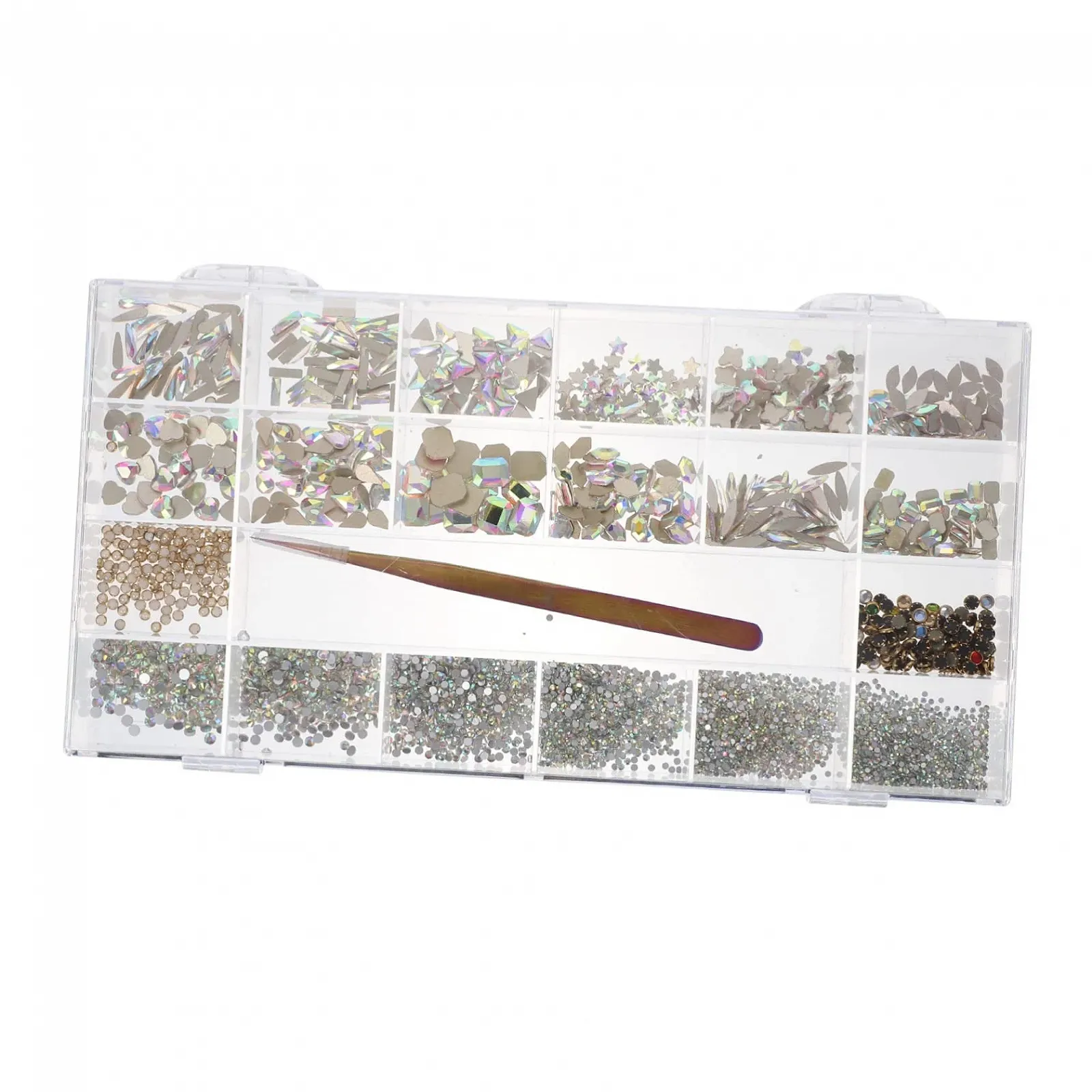 Стразы для ногтей в коробке, акриловые аксессуары для ногтей, 3D украшения, фото №1