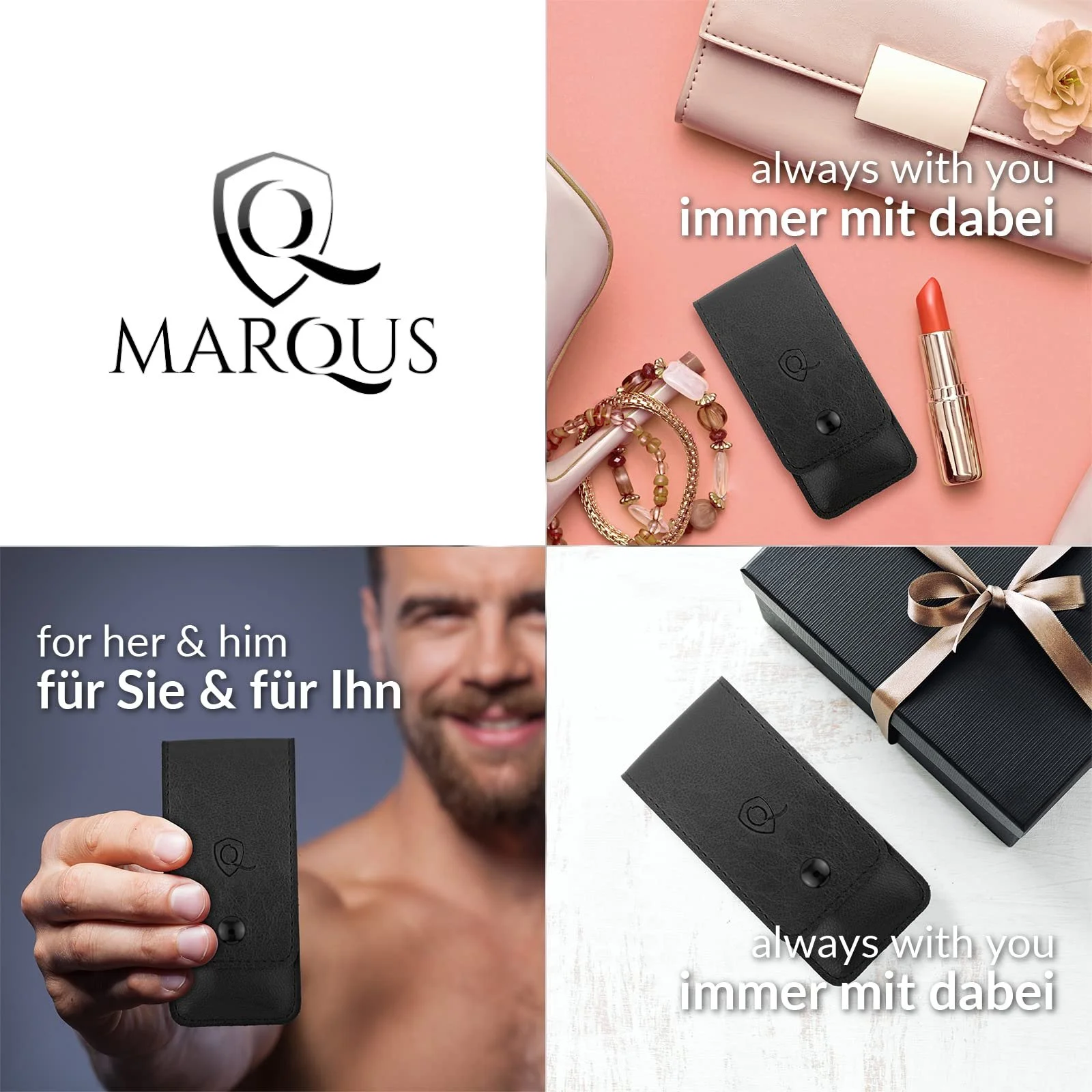 Набір для манікюру marQus 4 предмети, дорожній набір, чорний, фото №6