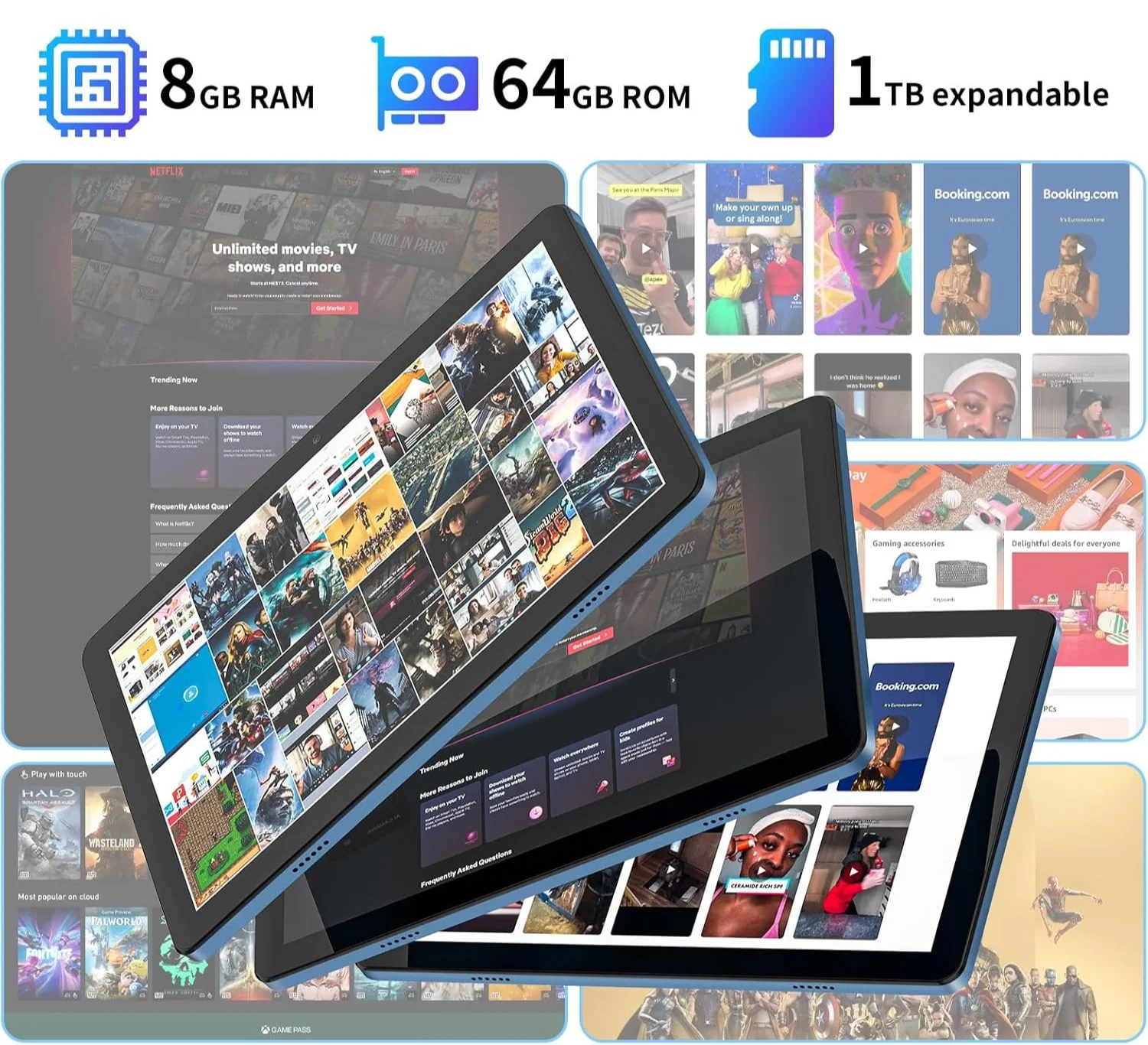 Планшет 10.1" AWOW UTBook (3+5)/64Gb 8 ядер Android 15 7000 mAh Сірий, фото №3