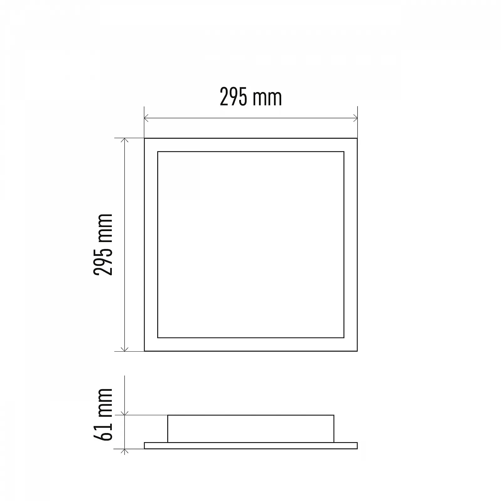 Світильник стельовий EMOS LED 18 Вт регульований з пультом дистанційного керування, безрамковий, CRI 95, регульована яскравість 125-1250 лм і колір світла 2700-6000 K, фото №4