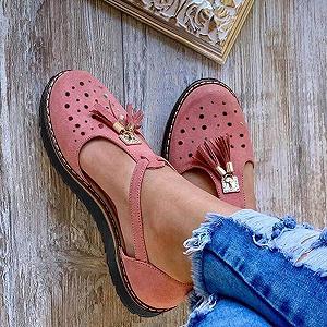 Купить Женские плоские сандалии на лодыжке, винтажные пляжные. - Фото 1 Женские плоские сандалии на лодыжке, винтажные пляжные. - Фото 1