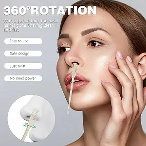 Тример для носа Подвійна дія Ручний Інструмент для видалення волосся Портативний 360° Поворотний synthetic.ua - Фото 1