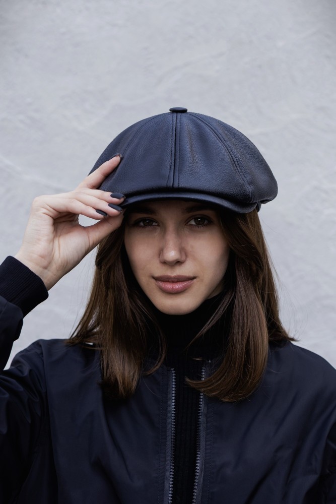 Шкіряна кепка восьмиклинка Without driver black, фото №7 Шкіряна кепка восьмиклинка Without driver black, фото №7