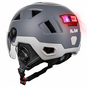 Шолом велосипедний ILM Smart з козирком, попереджуючим гальмом, світлодіодним підсвічуванням, датчиком освітленості та функцією миготіння при нахилі голови - Фото 1