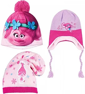 Шапка зимняя флисовая Trolls 52 Розовый - Фото 1