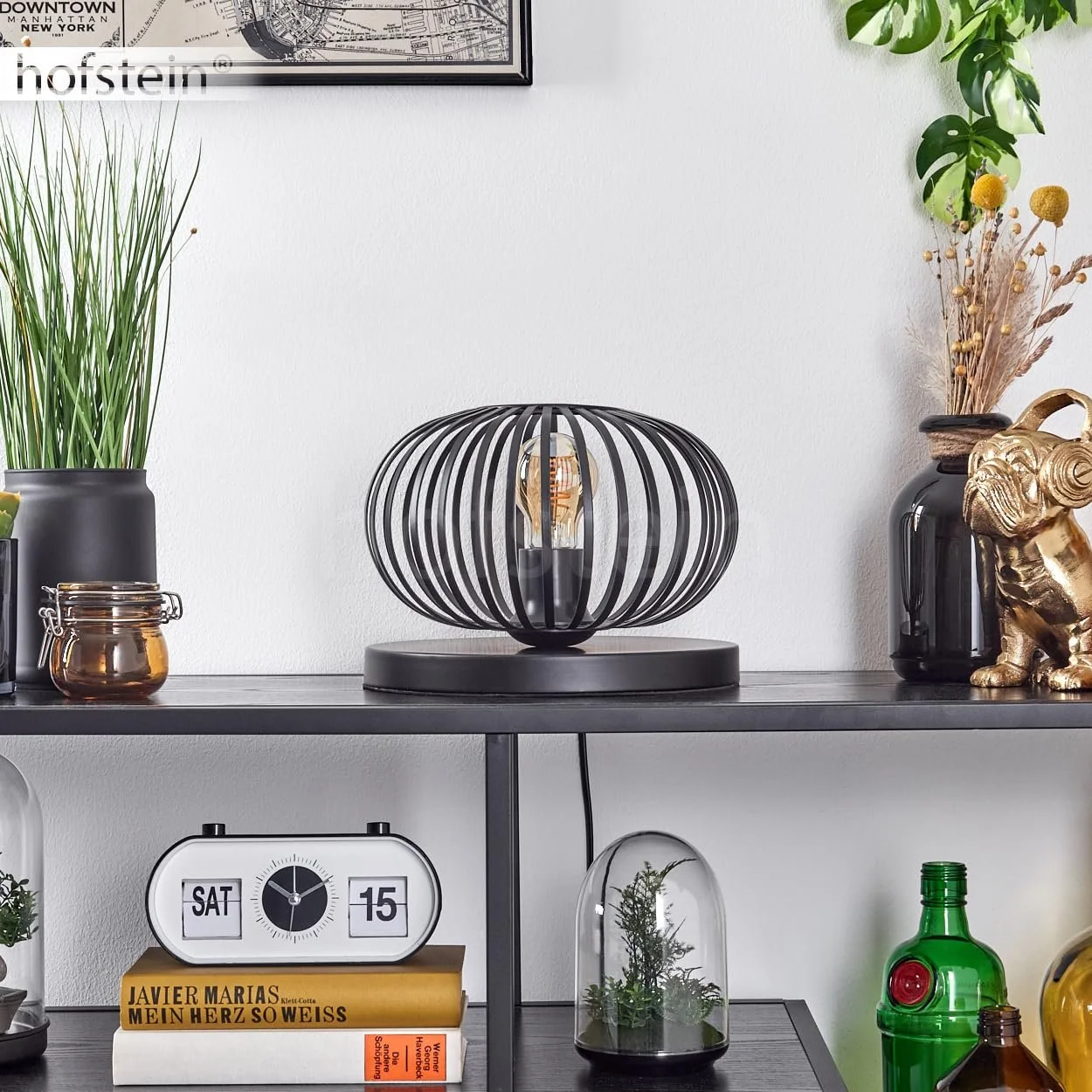 Настільна лампа Oravi Метал 25 см Сітчастий дизайн 1 x E27 Чорний, фото №3