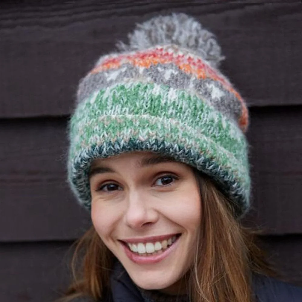 Шапка с помпоном Pachamama Hazy Herdi Серый, серая, фото №3