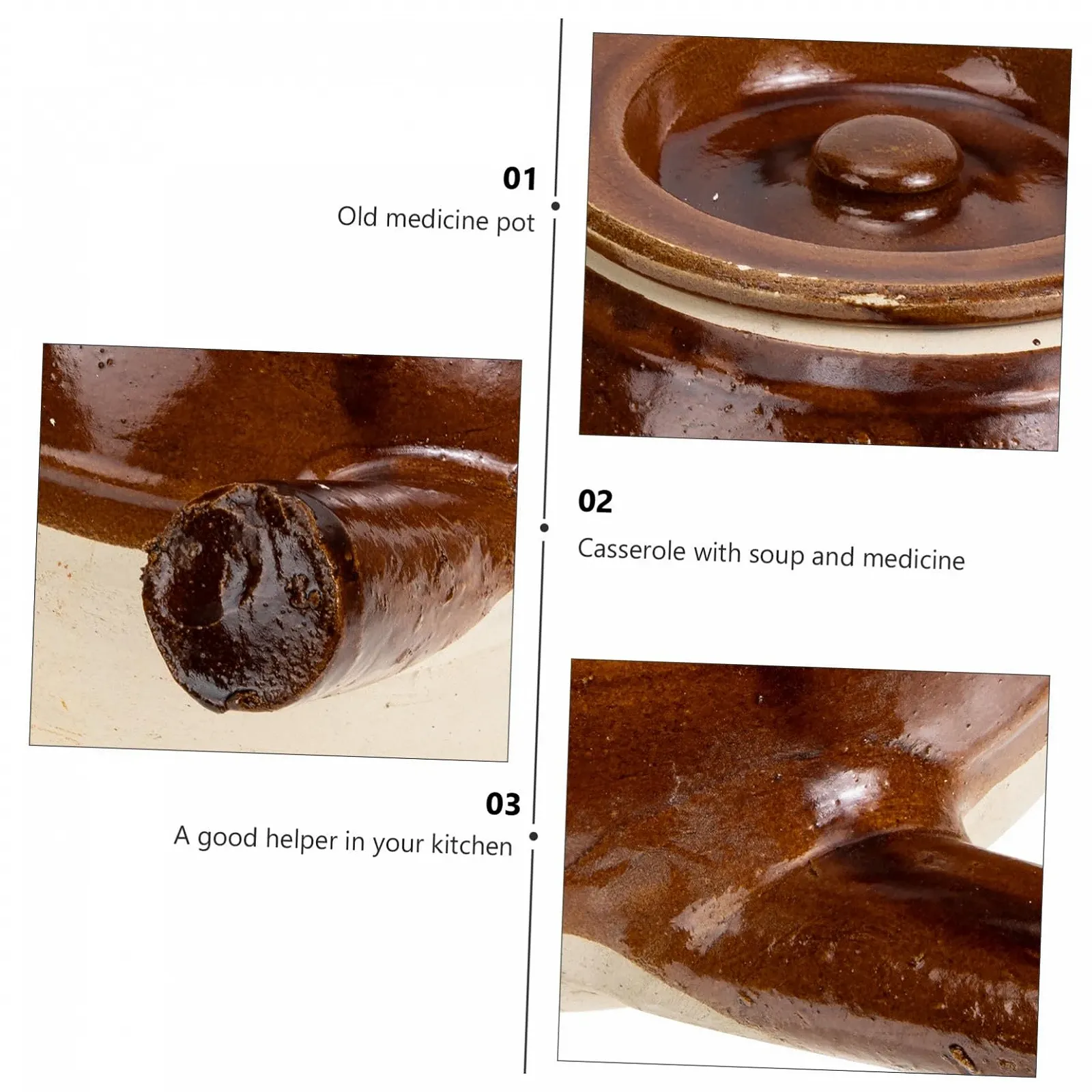 Горщик для трав Традиційний Керамічний Термостійкий для газових плит, фото №4