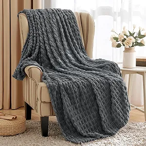 Одеяло MIULEE Плюшевое Флисовое Теплое Мягкое 150 x 200 см Темно-серое synthetic.ua - Фото 1