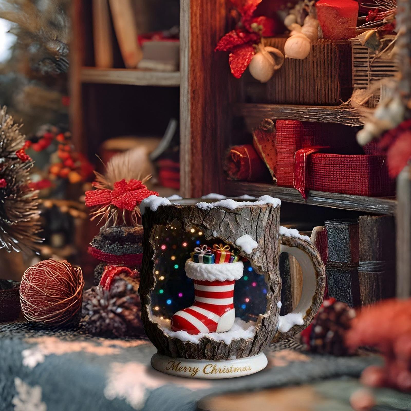 Різдвяна Чашка, Чашка з синтетичної смоли з ергономічною ручкою для напоїв, фото №3