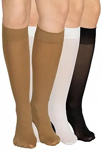 Женские гольфы looksy 60 Denier, один размер, теплые чулки для высоких сапог, непрозрачные - Фото 1