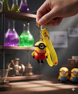 Брелок Миньон "Гадкий Я" Minion Stuart фигурка игрушка для ключей, рюкзака, сумки 6 см synthetic.ua - Фото 1