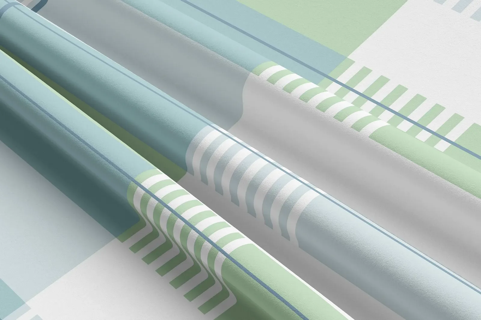 Постільна білизна фланелева Leonado Vicenti Winter 135 x 200 см, смугаста, зелена/бензинова, потайна блискавка, фото №5