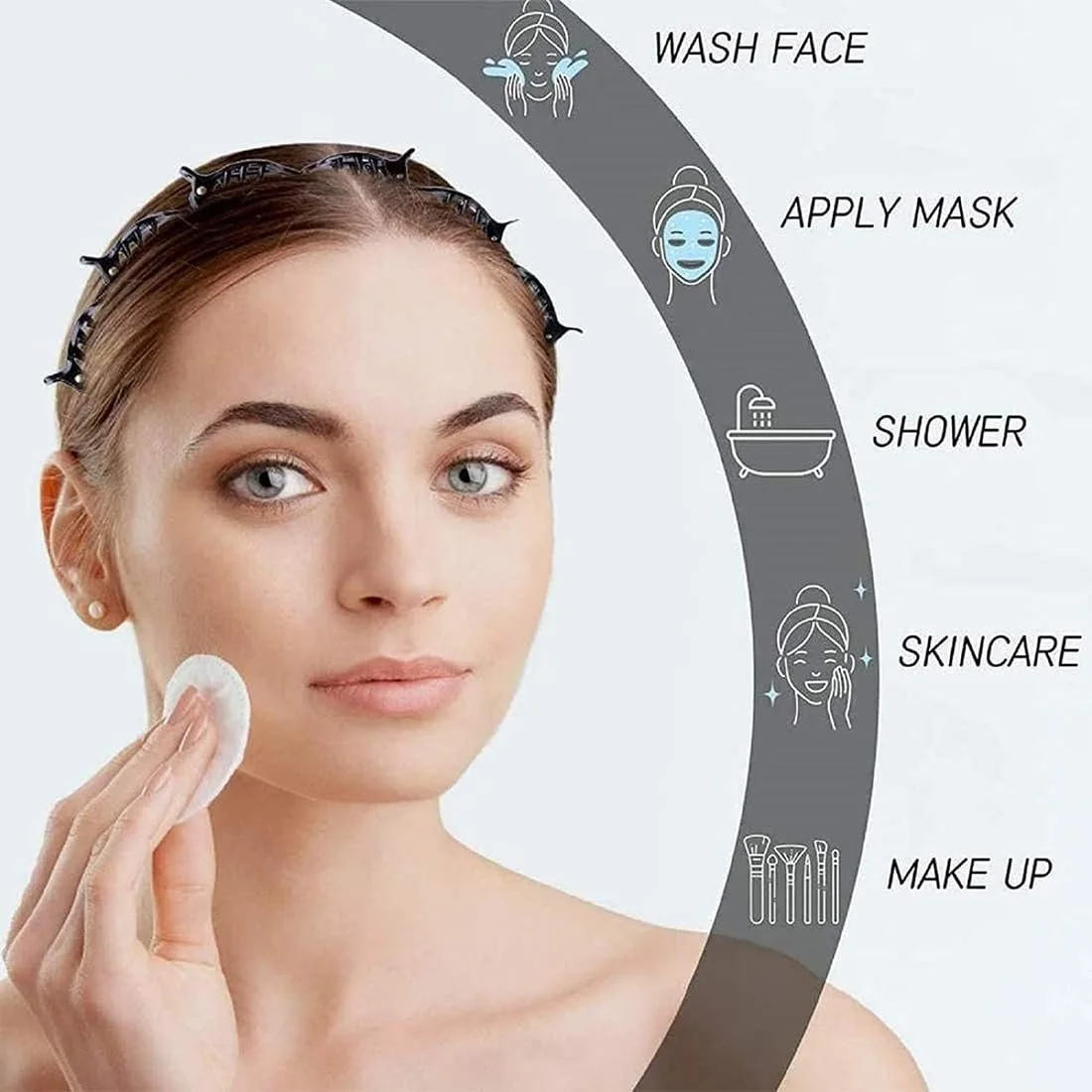 Обруч для прически с клипсами, фото №5 Обруч для прически с клипсами, фото №5