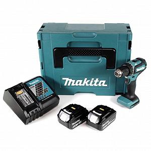 Шуруповерт Makita DDF485RGJ 50Nm BL LXT 18 V + 2 акумулятори 18 В 6 А·год Li-Ion BL1860B + зарядний пристрій DC18RC + валіза Makpac - Фото 1