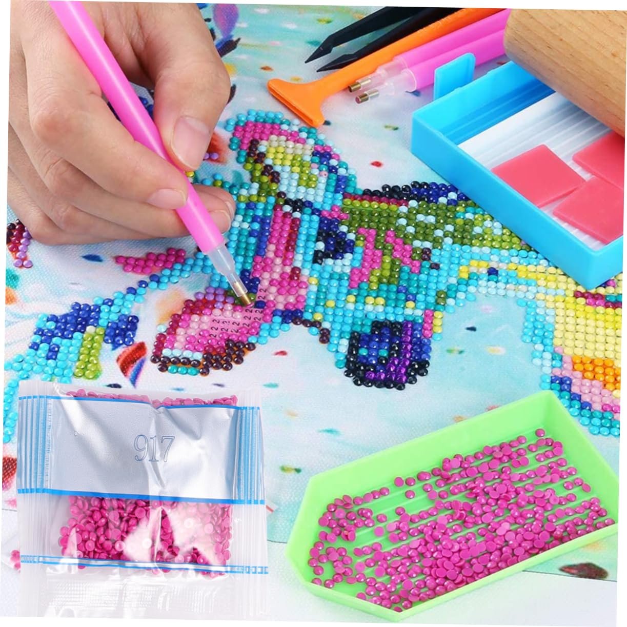 Стразы Healeved, круглые кабошоны из смолы, 48 шт., фото №6