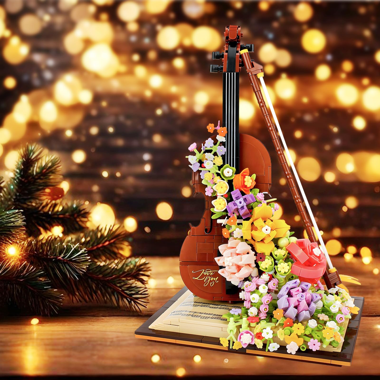 Набір мікроблоків Seyaom Immoral Flower Violin 950 шт., фото №6