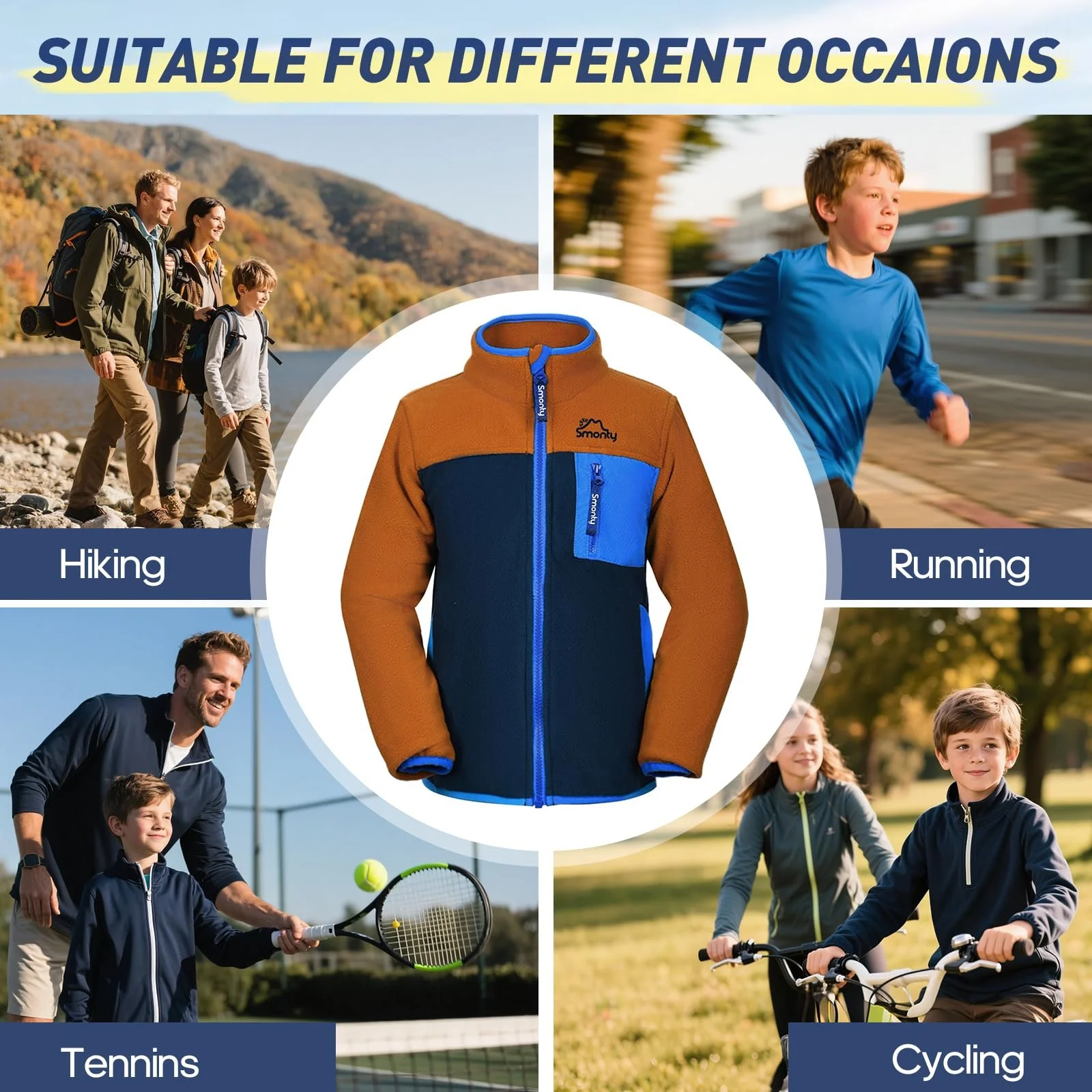 Флісова куртка SMONTY для дітей на блискавці для хлопчиків, фото №2 Флісова куртка SMONTY для дітей на блискавці для хлопчиків, фото №2