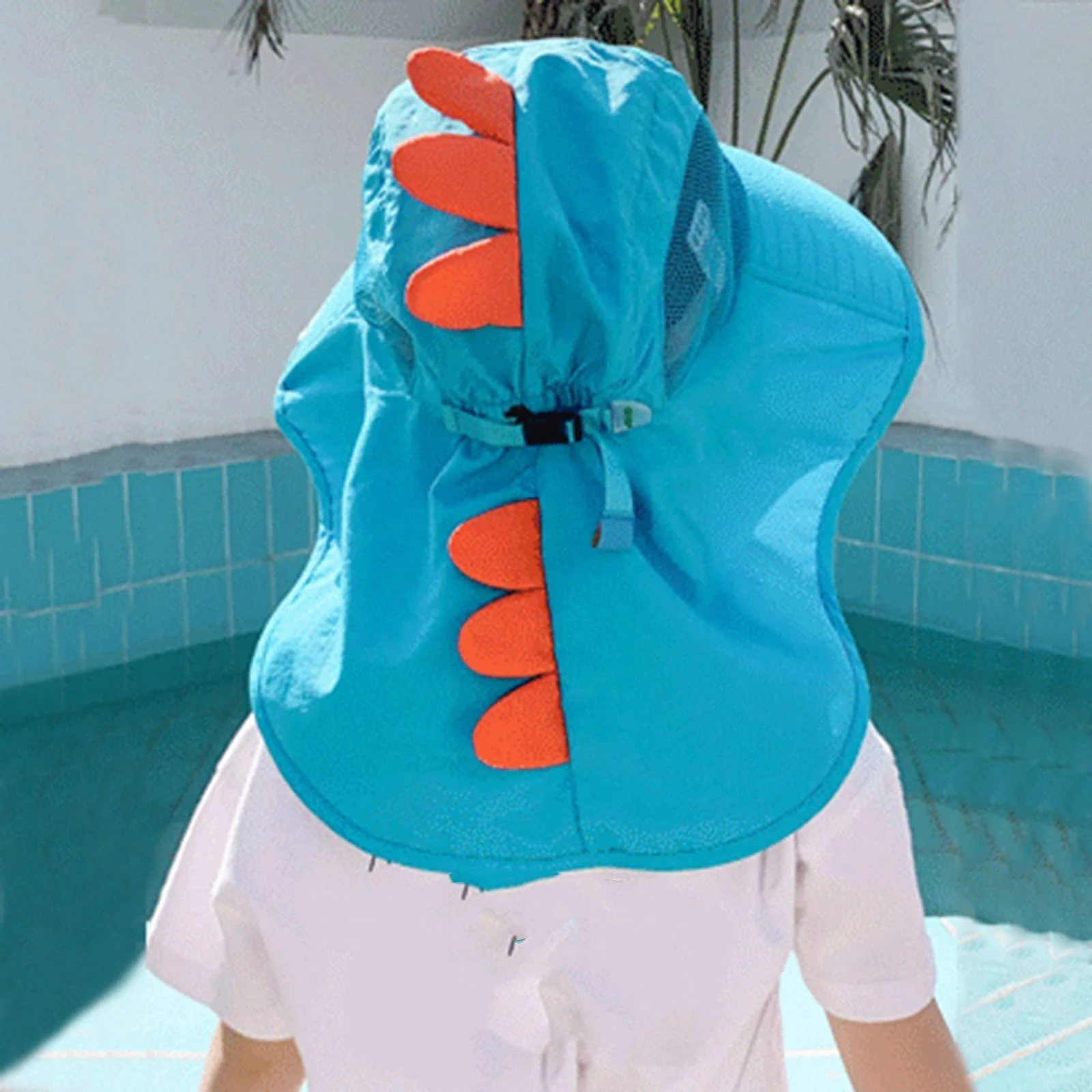 Панама детская регулируемая с широкими полями UPF 50+ мультяшный принт пляжная летняя, фото №9