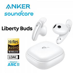 Навушники Anker Soundcore Liberty Buds White LDAC Hi-Res ANC AI Translation - Фото 1