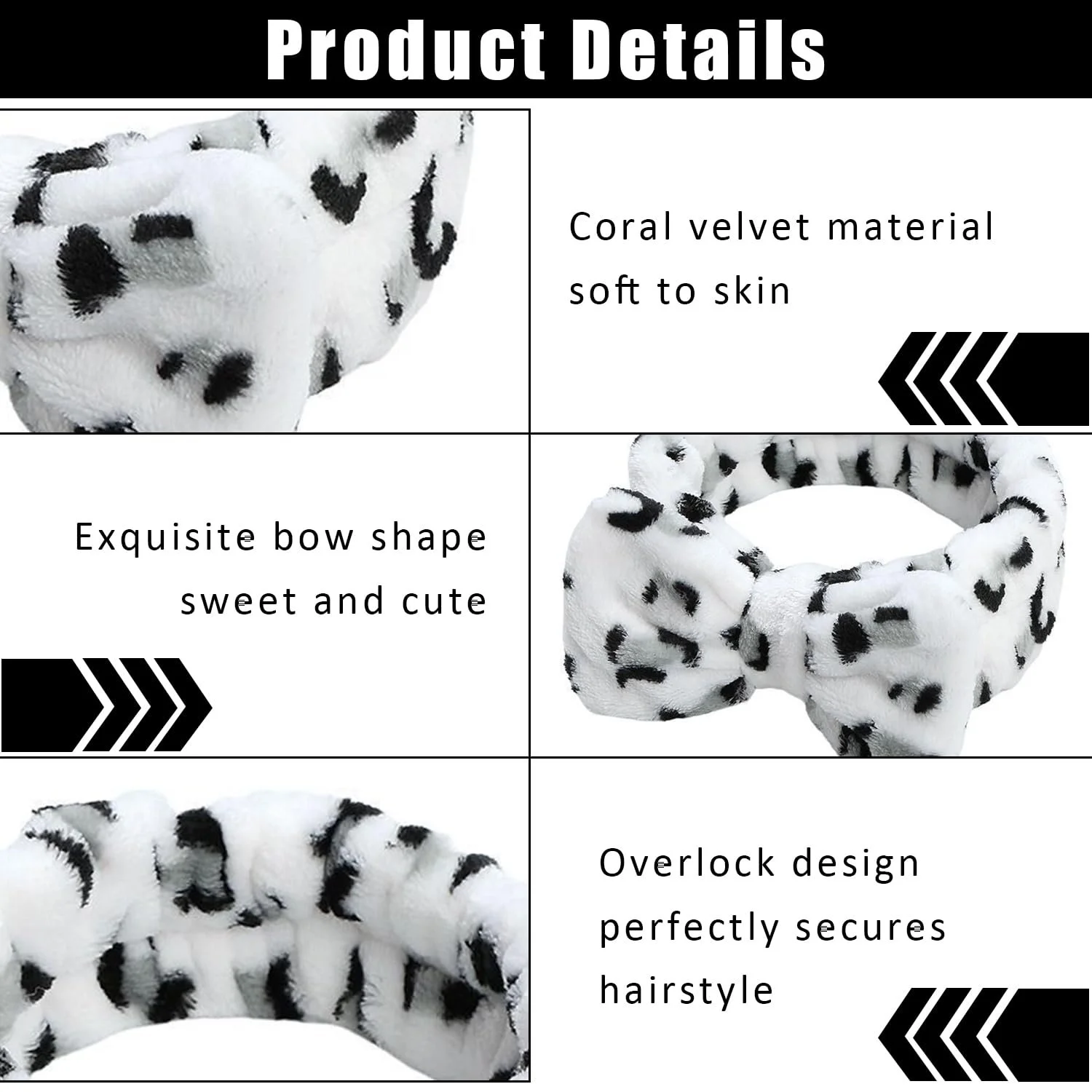 Набір пов'язок на голову для вмивання обличчя, фото №4