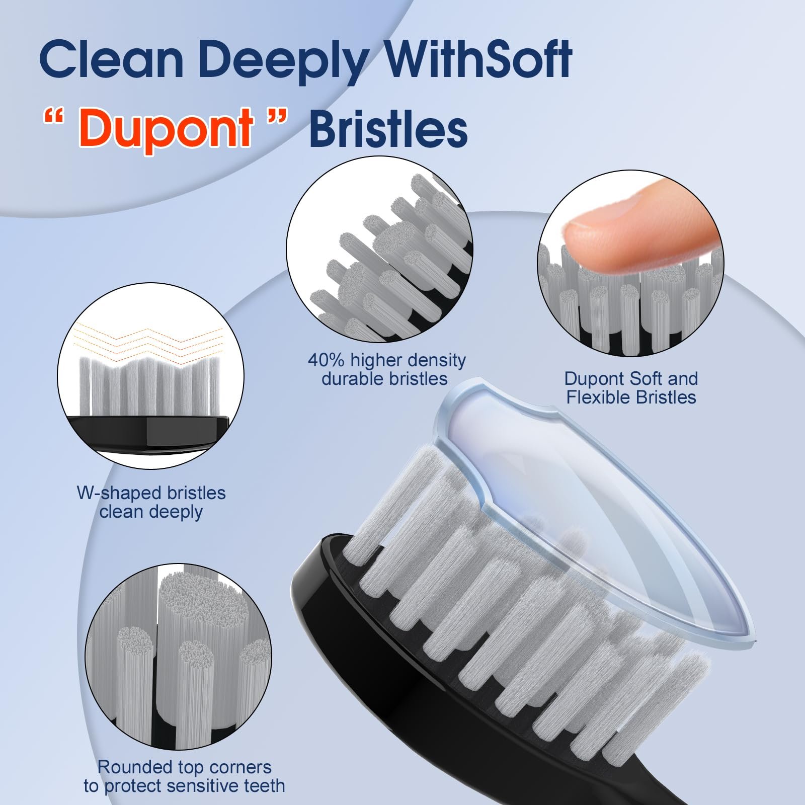 Електрична звукова зубна щітка OasiSmile 50000 VPM 5 режимів IPX7, фото №4