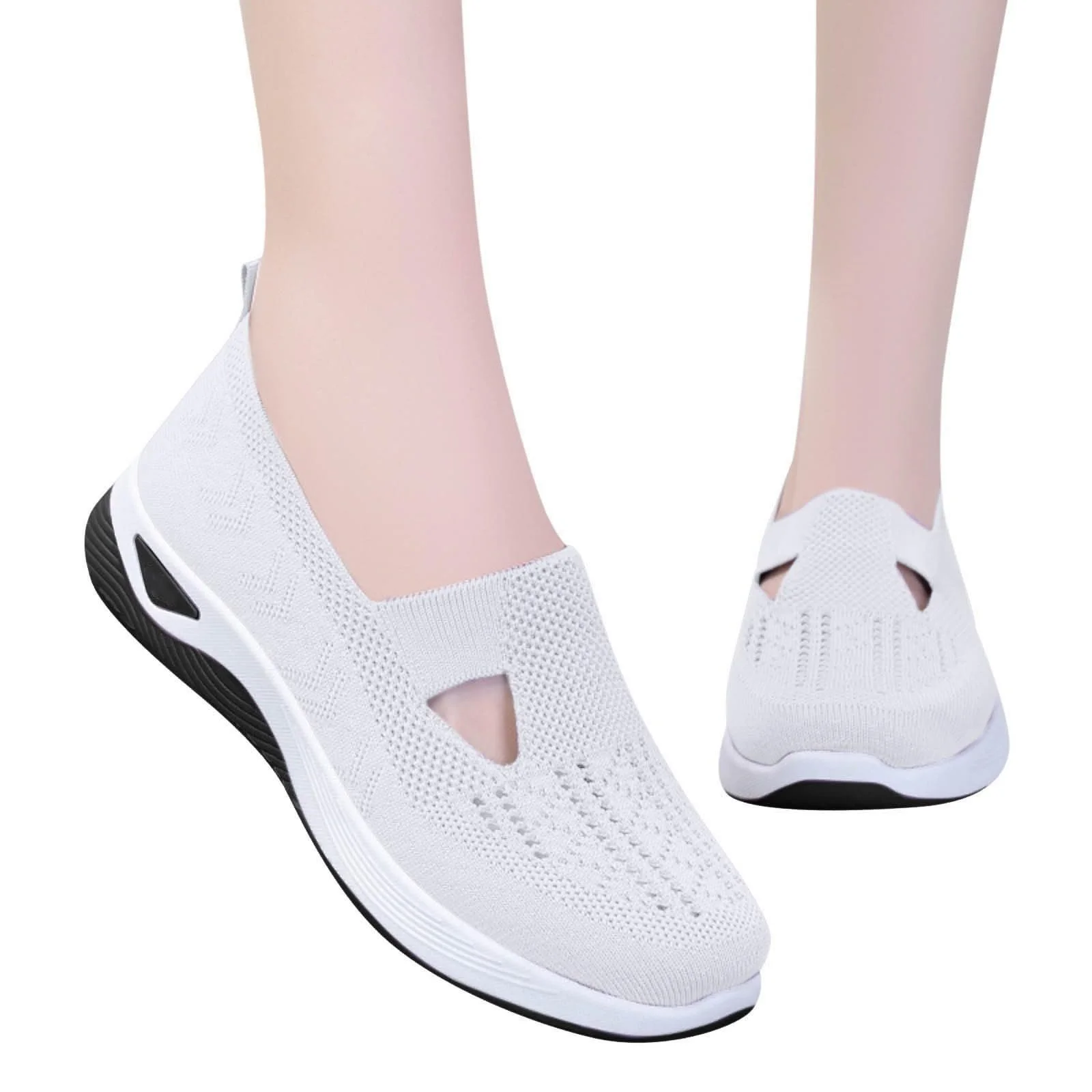 Кроссовки Gyaimxfu ортопедические женские без шнуровки для ходьбы, легкие, удобные, с усиленной амортизацией, фото №5