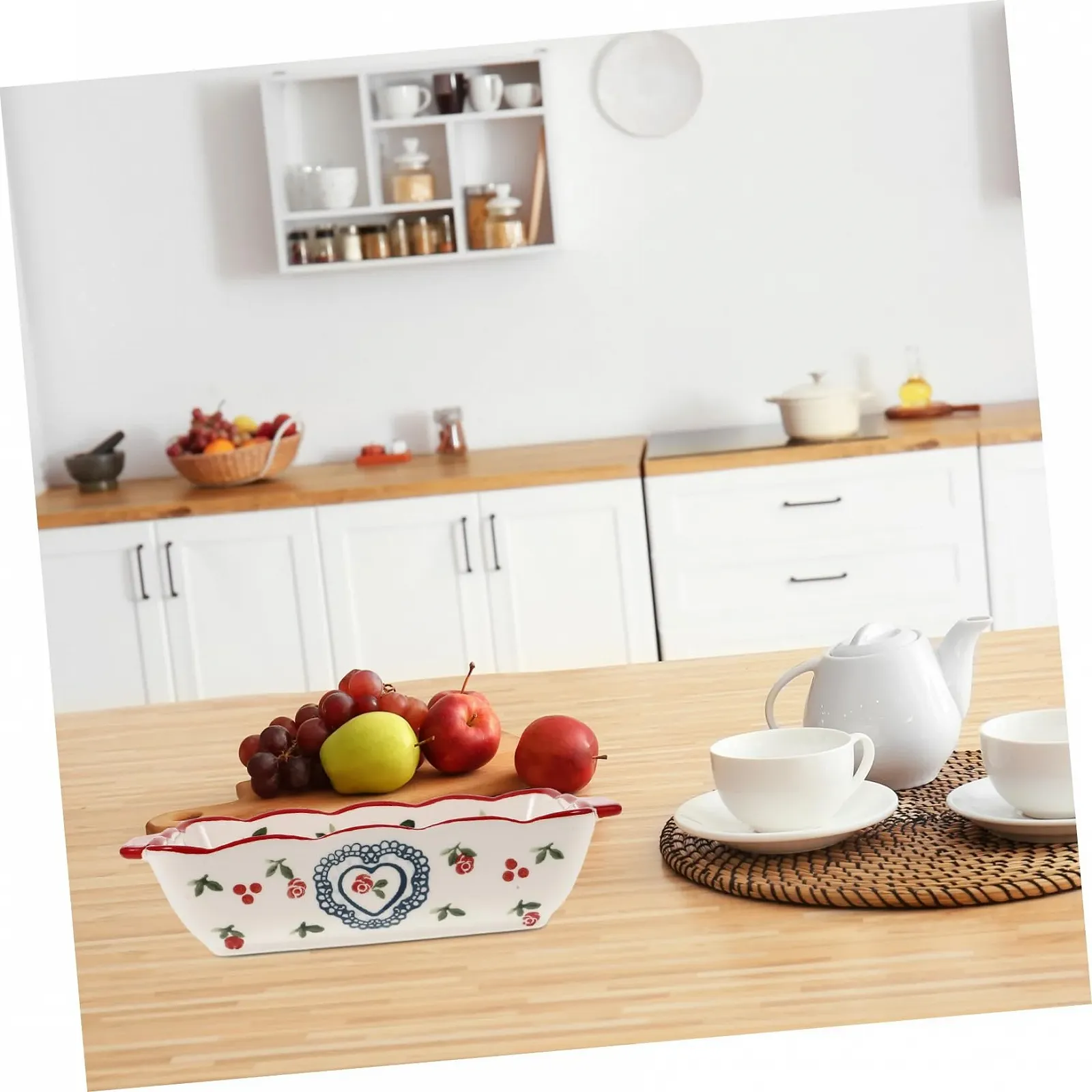 Форма для запікання BESTOYARD керамічна прямокутна з ручками, фото №5