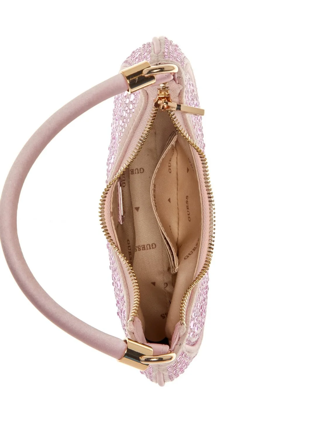 Сумка-хобо GUESS Zalina Mini Small Рожевий, фото №4