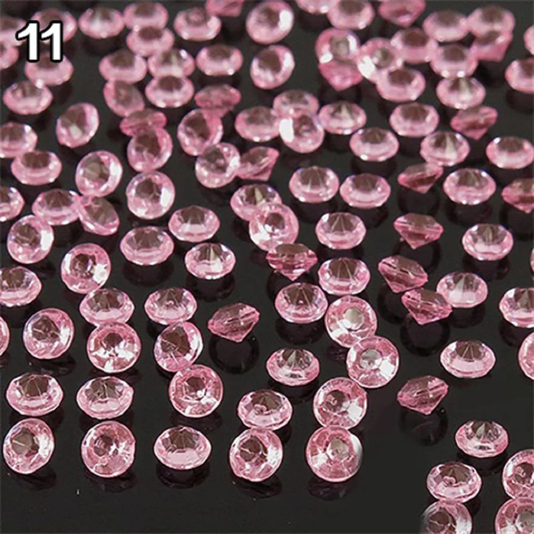 Пластиковий пакет Стрази акрилові Блискучий Прозорий 4.5 мм рожевий, фото №1