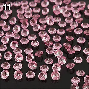 Пластиковий пакет Стрази акрилові Блискучий Прозорий 4.5 мм рожевий - Фото 1